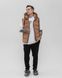 Стильная мужская жилетка S&ndash;XL с капюшоном бежевая Jl4_XL фото 8