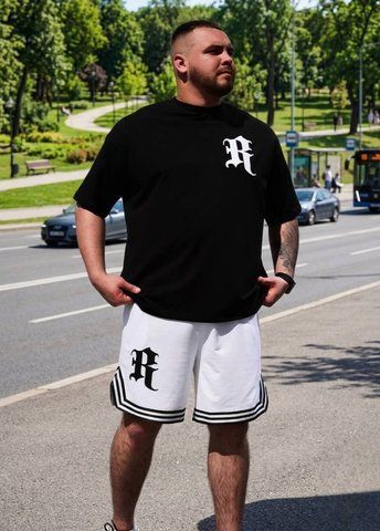 Чоловічий костюм оверсайз футболка та шорти бавовна S&ndash;XXXL _k25_XL фото
