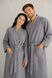 Вафельний парний халат унісекс сірий 100% бавовна S/M&ndash;2XL/3XL 1124 _2XL/3xl фото 2